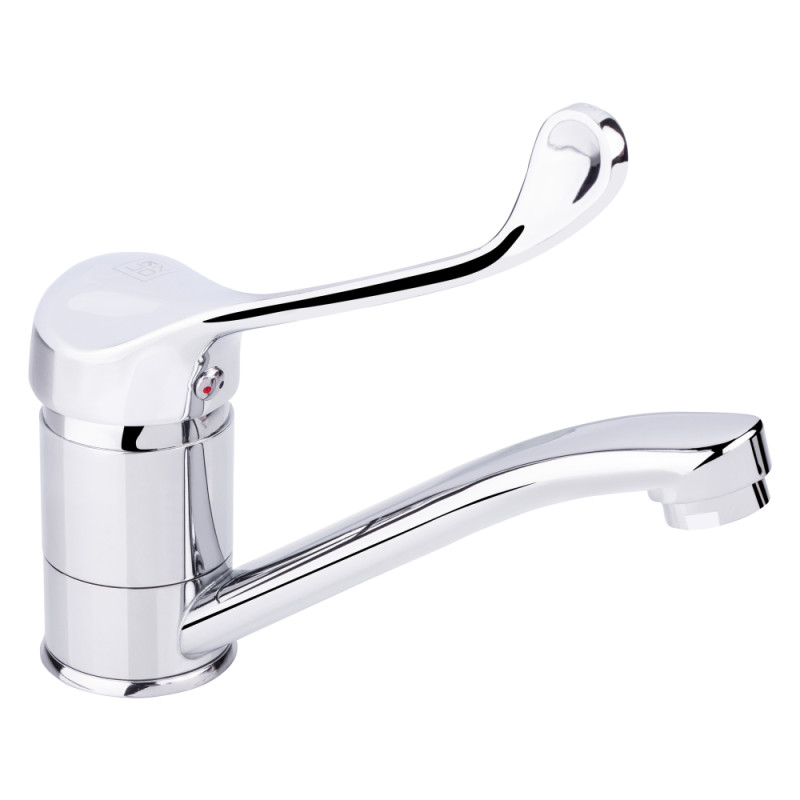 Змішувач для раковини локтьовий Lidz Watt 002M з поворотним виливом (k40) Chrome LIDZ